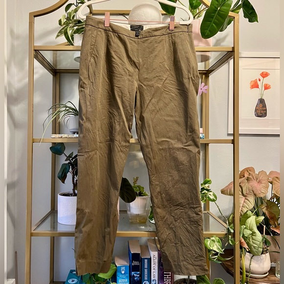 J. Crew Martie Olive Green Skinny Ankle Pant - Picture 1 of 3